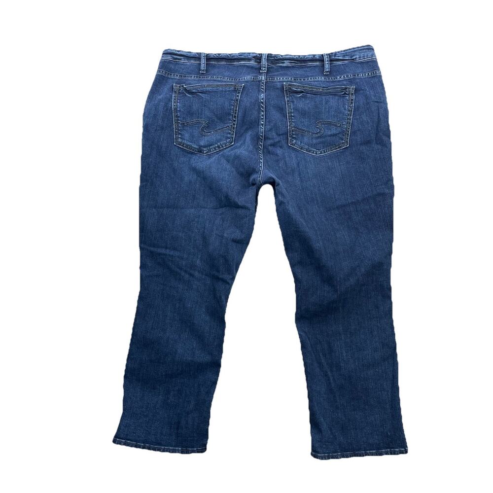 Silver Jeans Suki Capri Size 22 Blue Women Denim Medium Wash Stretch G30